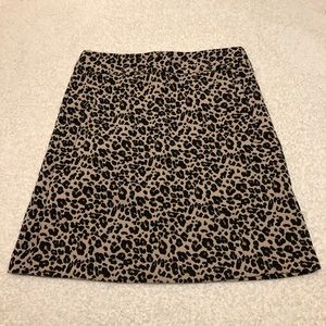 LOFT Leopard Print Skirt